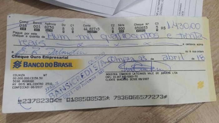 Como Preencher Cheque Banco Do Brasil 7369